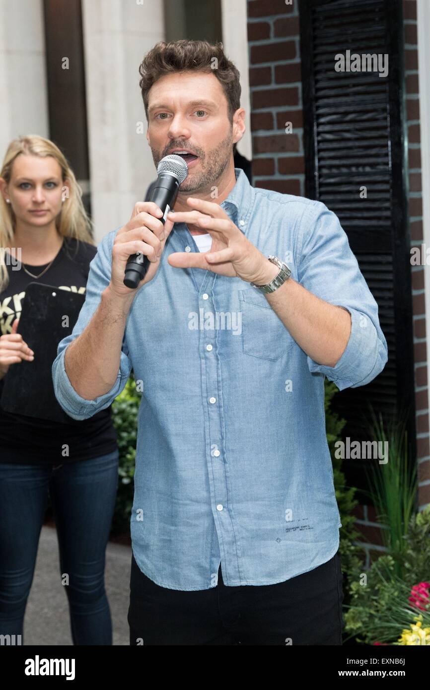 New York, NY, USA. 14th July, 2015. Ryan Seacrest at a public appearance for KNOCK KNOCK LIVE Stunt!, News Corporation/FOX Building, New York, NY July 14, 2015. Credit:  Abel Fermin/Everett Collection/Alamy Live News Stock Photo