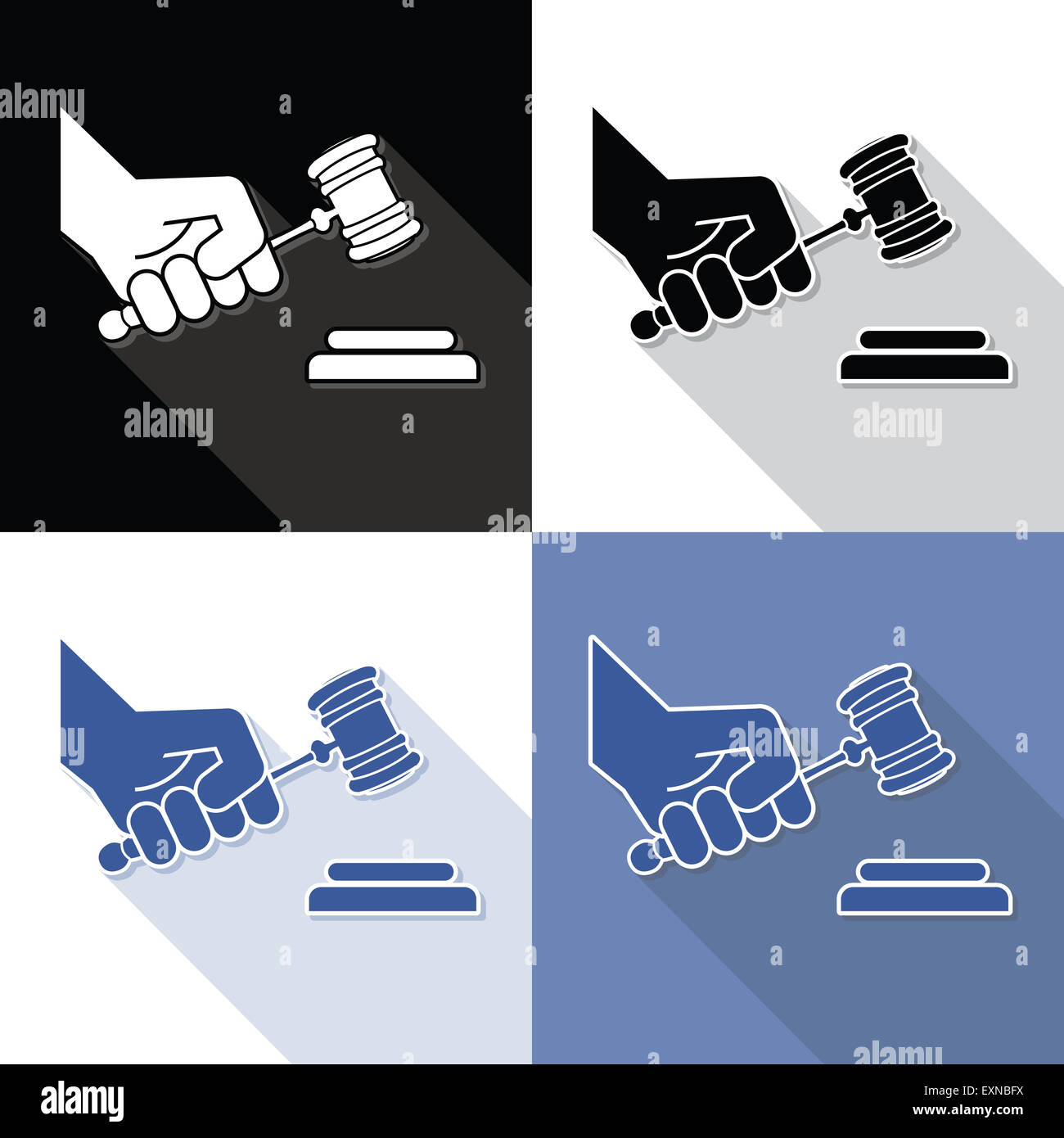 Judge gavel in hand symbols Stock Photo Alamy