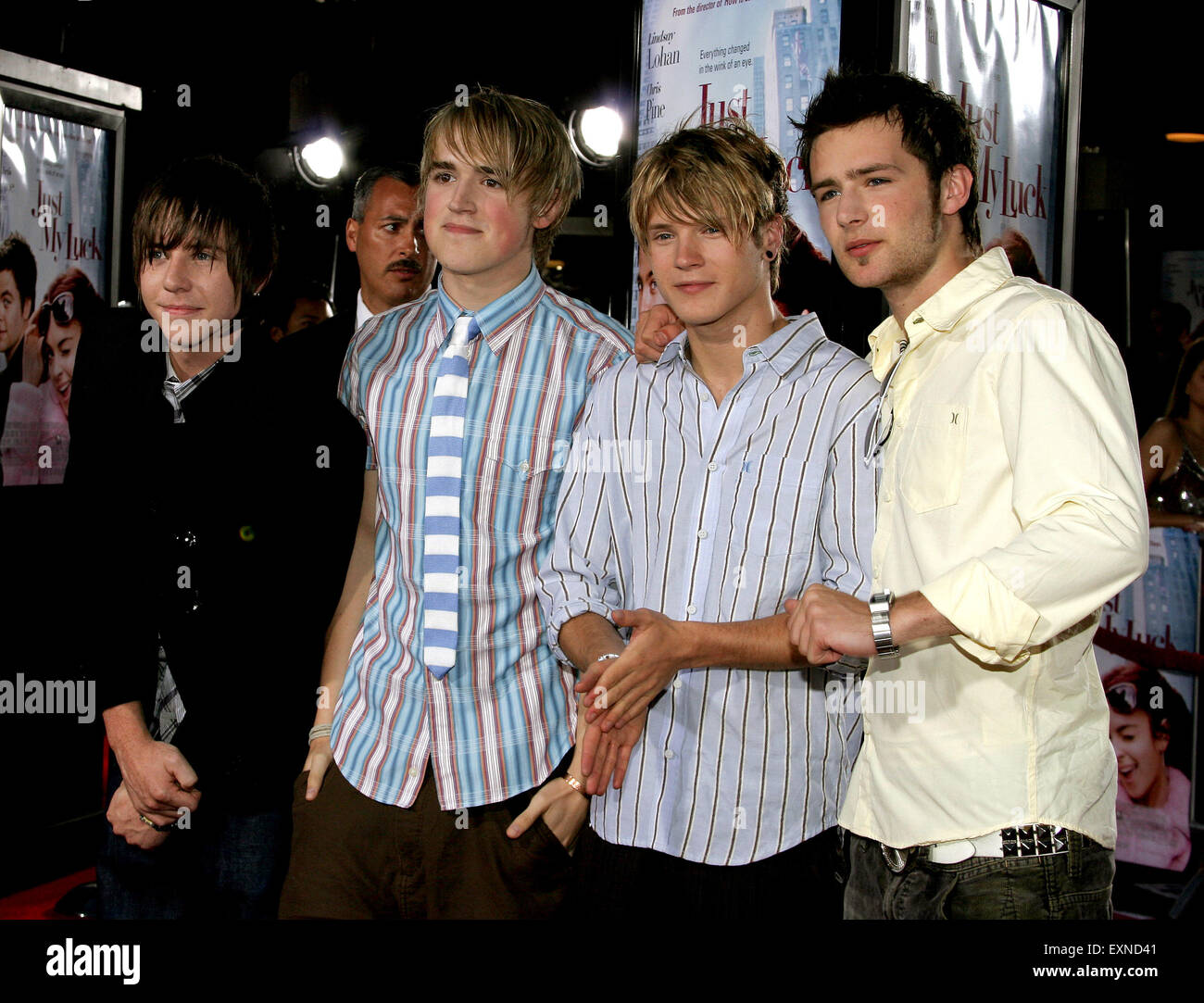 McFly attends the Los Angeles Premiere of "Just My Luck" held at the