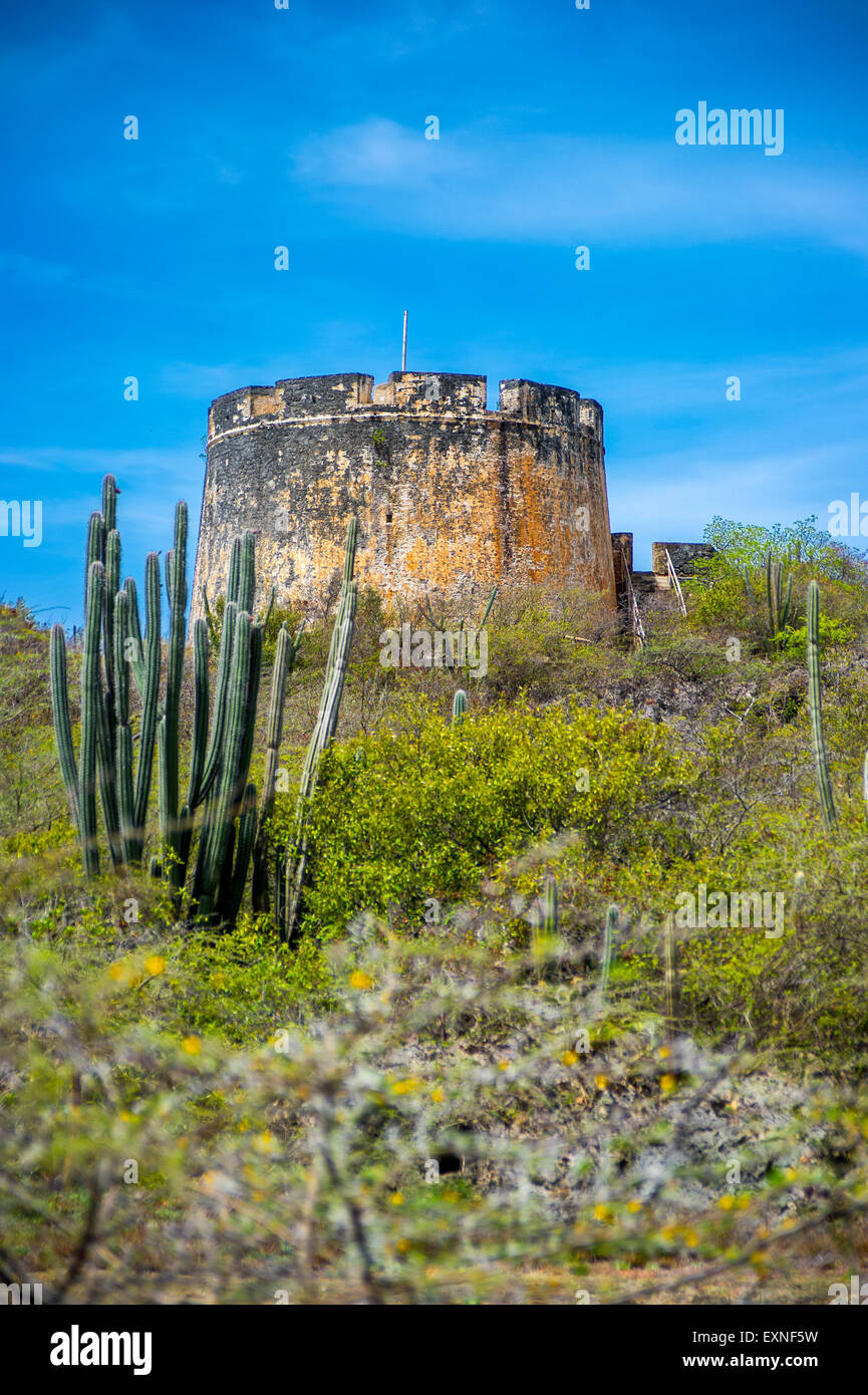 Old Fort Beekenburg, Caracas Bay, Curacao Stock Photo