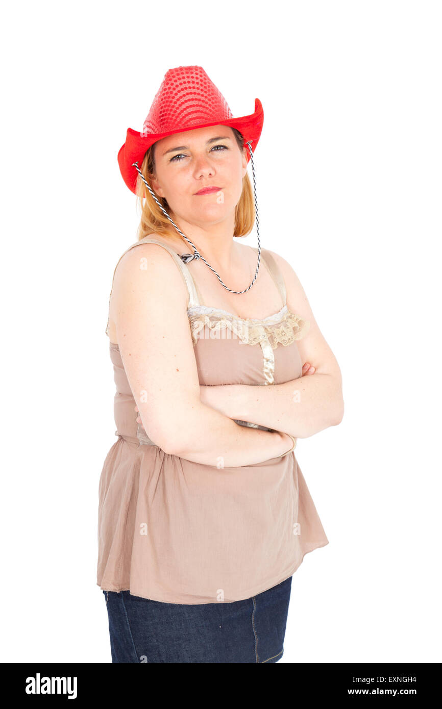 Beautiful cowgirl doing differnt expressions stock photo alamy