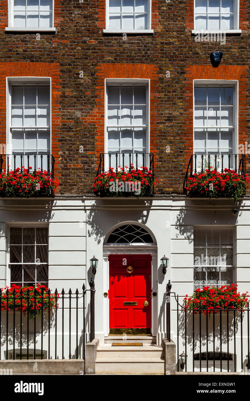 Beautiful House Exterior, Near Trafalgar Square, London, England Stock