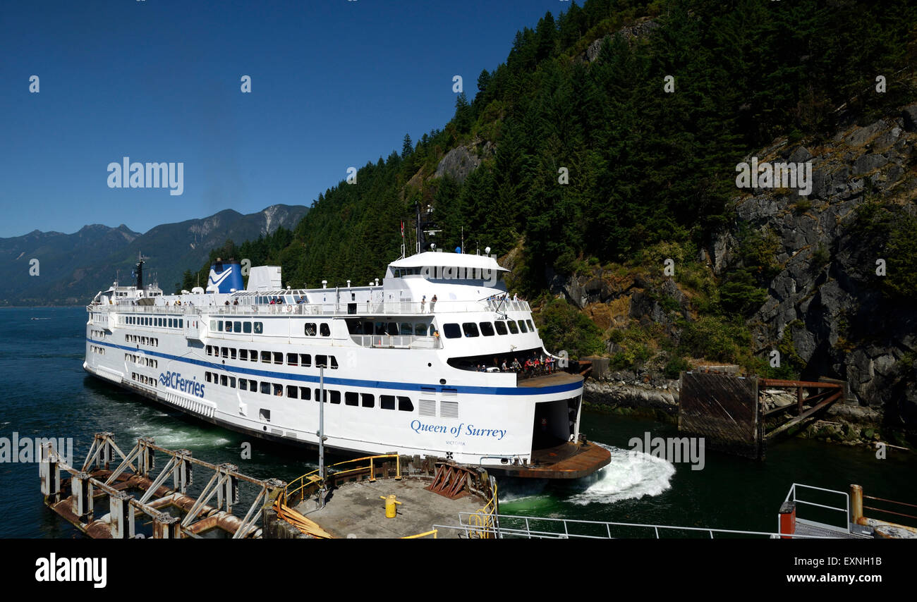 B.C ferry "Queen of Surrey" docking at Horseshoe Bay,Vancouver, British
