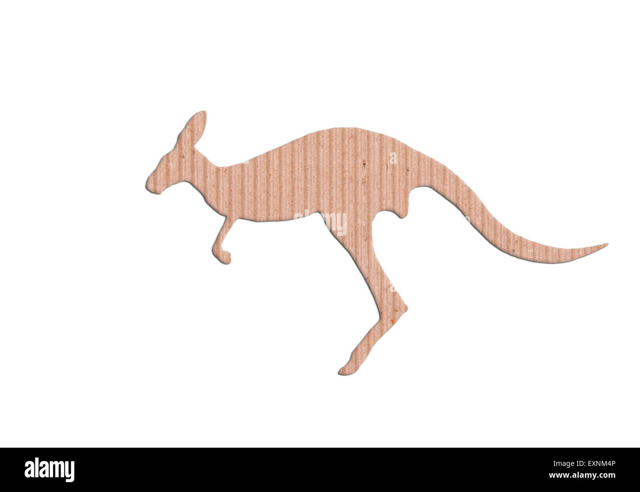 kangaroo shape paper box on white background Stock Photo
