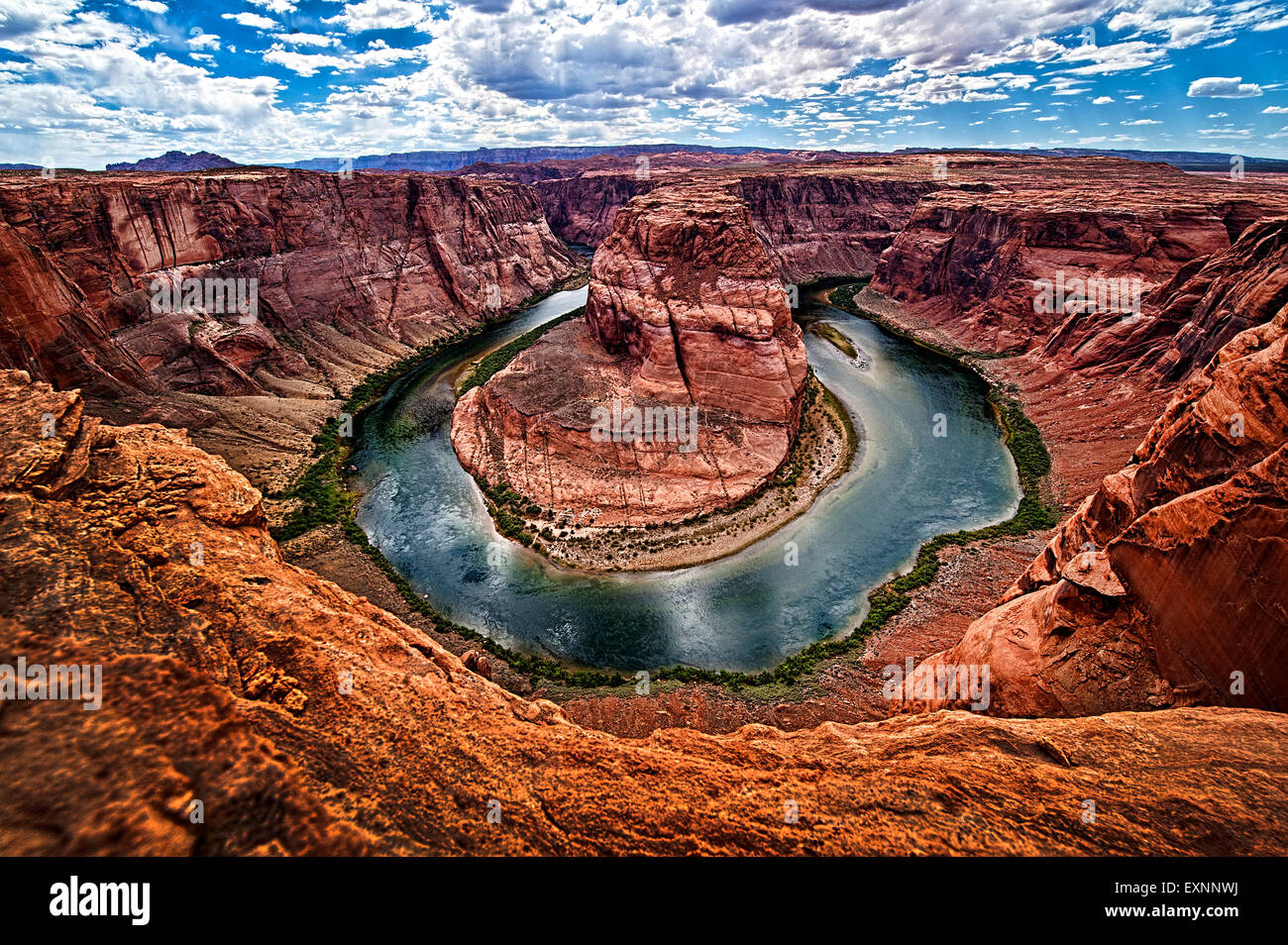 Image from top looking down on horseshoe canyon Stock Photo - Alamy