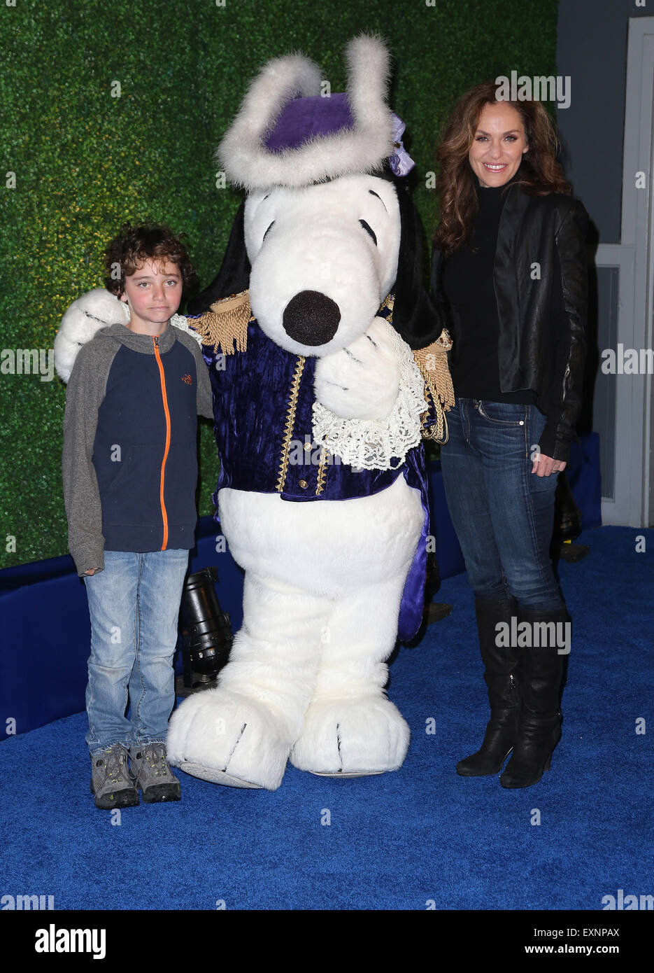 Knott's Berry Farm Celebrates The launch Of Their New Ride Voyage To The Iron Reef  Featuring: Amy Brenneman, Bodhi Russell Silberling Where: Buena Park, California, United States When: 14 May 2015 Stock Photo