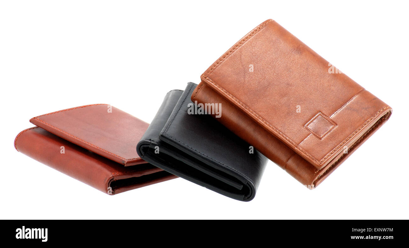 Leather Wallet, every male's basic need a good quality wallet Stock Photo