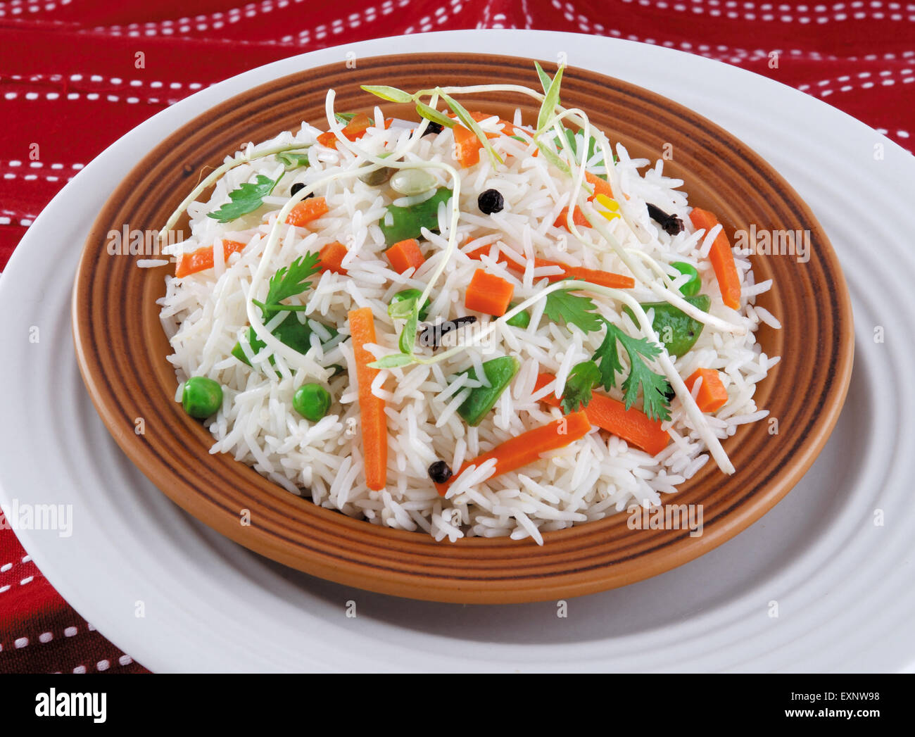 Beans and Vegetable Rice Stock Photo Alamy
