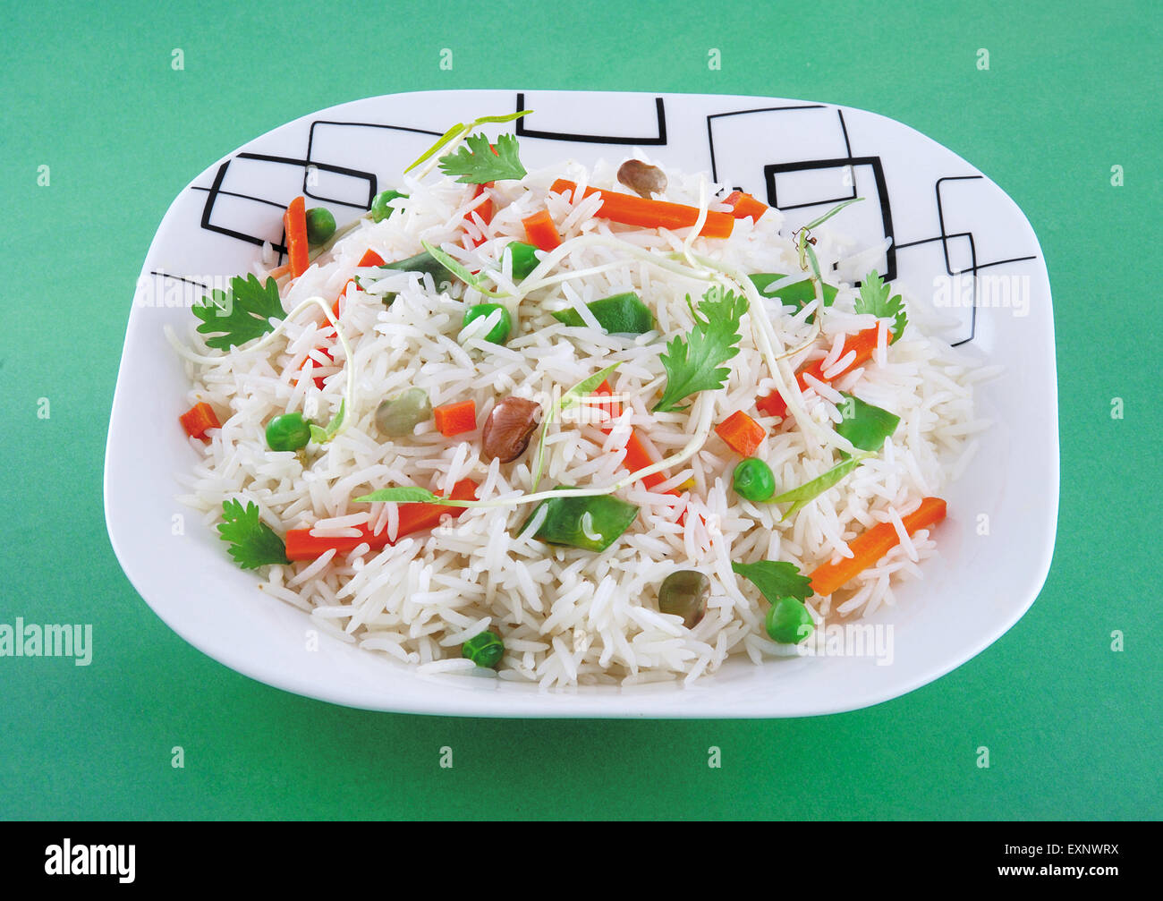 Beans and Vegetable Rice Stock Photo Alamy