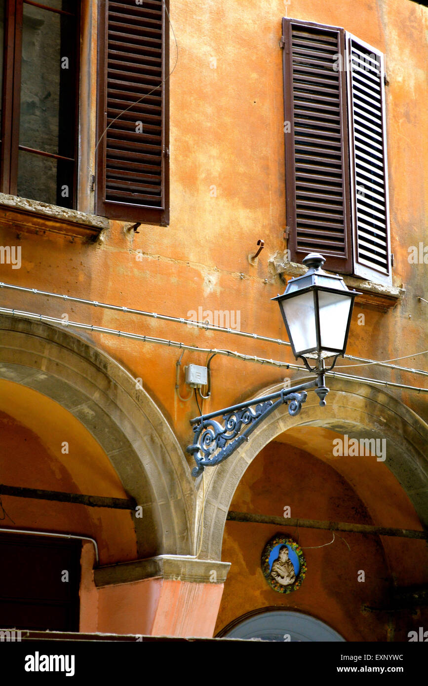 narrow street in Bologna, the capital city of the Emilia Romagna region