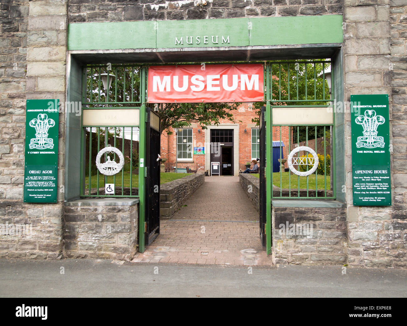The Regimental Museum of The Royal Welsh, Brecon, Powys, Wales, UK Stock Photo