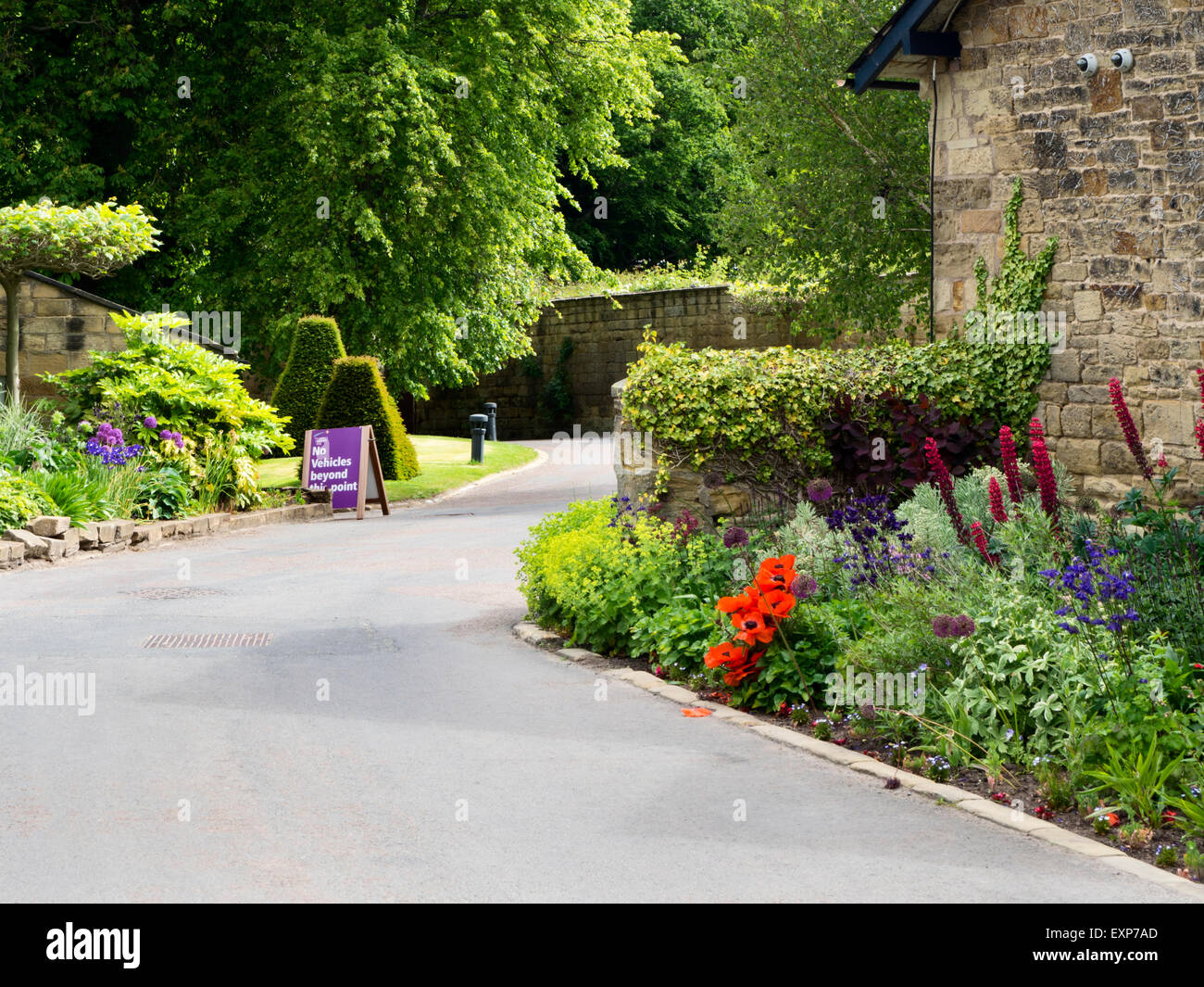 Alnwick Garden Entrance from Greenwell Road Alnwick Northumberland England Stock Photo Alamy