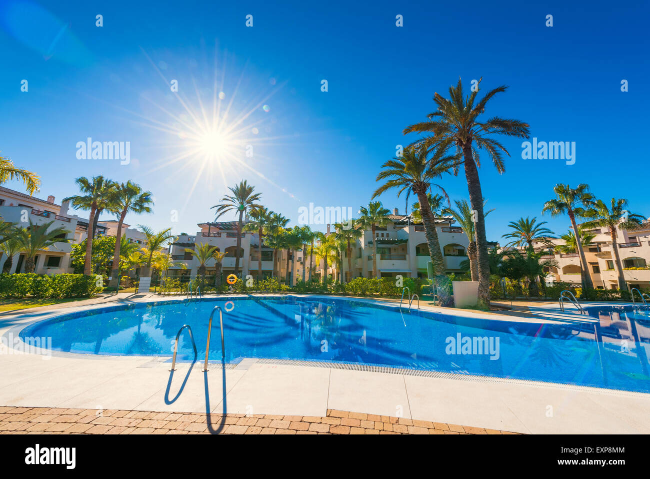 Real estate in Marbella, Malaga, Costa del Sol, Andalusia, Spain. Stock Photo