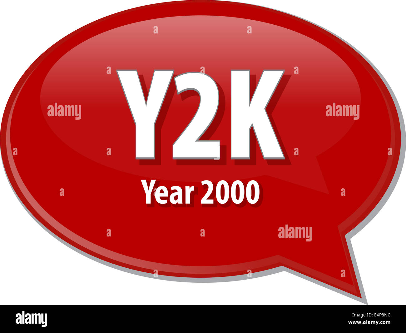 Speech bubble illustration of information technology acronym