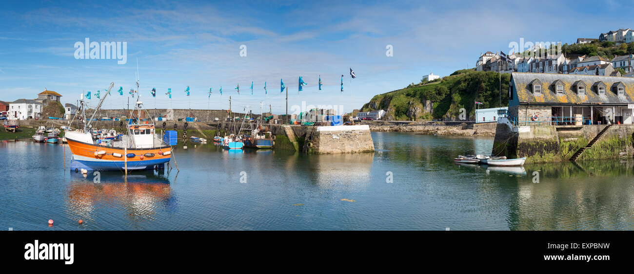 The harbour at Mevagissey an historic fishing port on the south coast of Cornwall Stock Photo