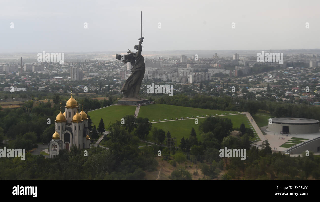 Volgograd, Russia. 15th July, 2015. The statue 'The Motherland Calls