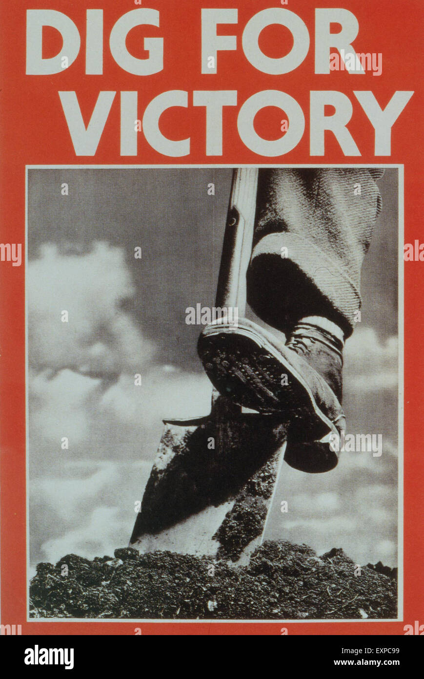 1940s UK Dig for Victory Poster Stock Photo