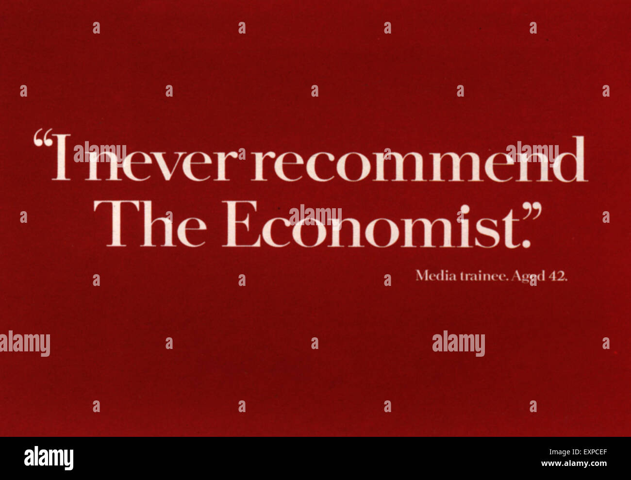 1990s UK The Economist Poster Stock Photo