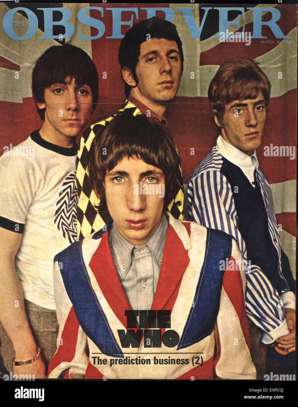 1960s UK Observer Magazine Magazine Cover Stock Photo