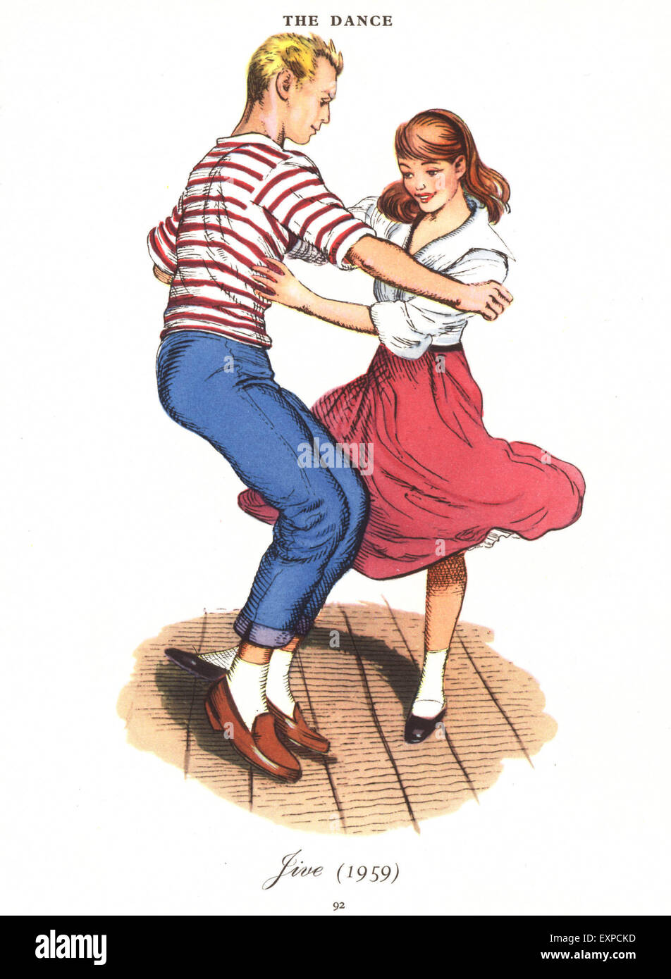 1950s UK Dance Book Plate Stock Photo