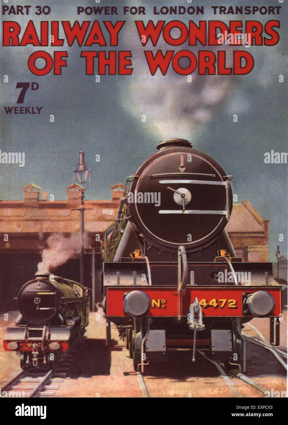 1930s UK Railways Wonders of The World Magazine Cover Stock Photo