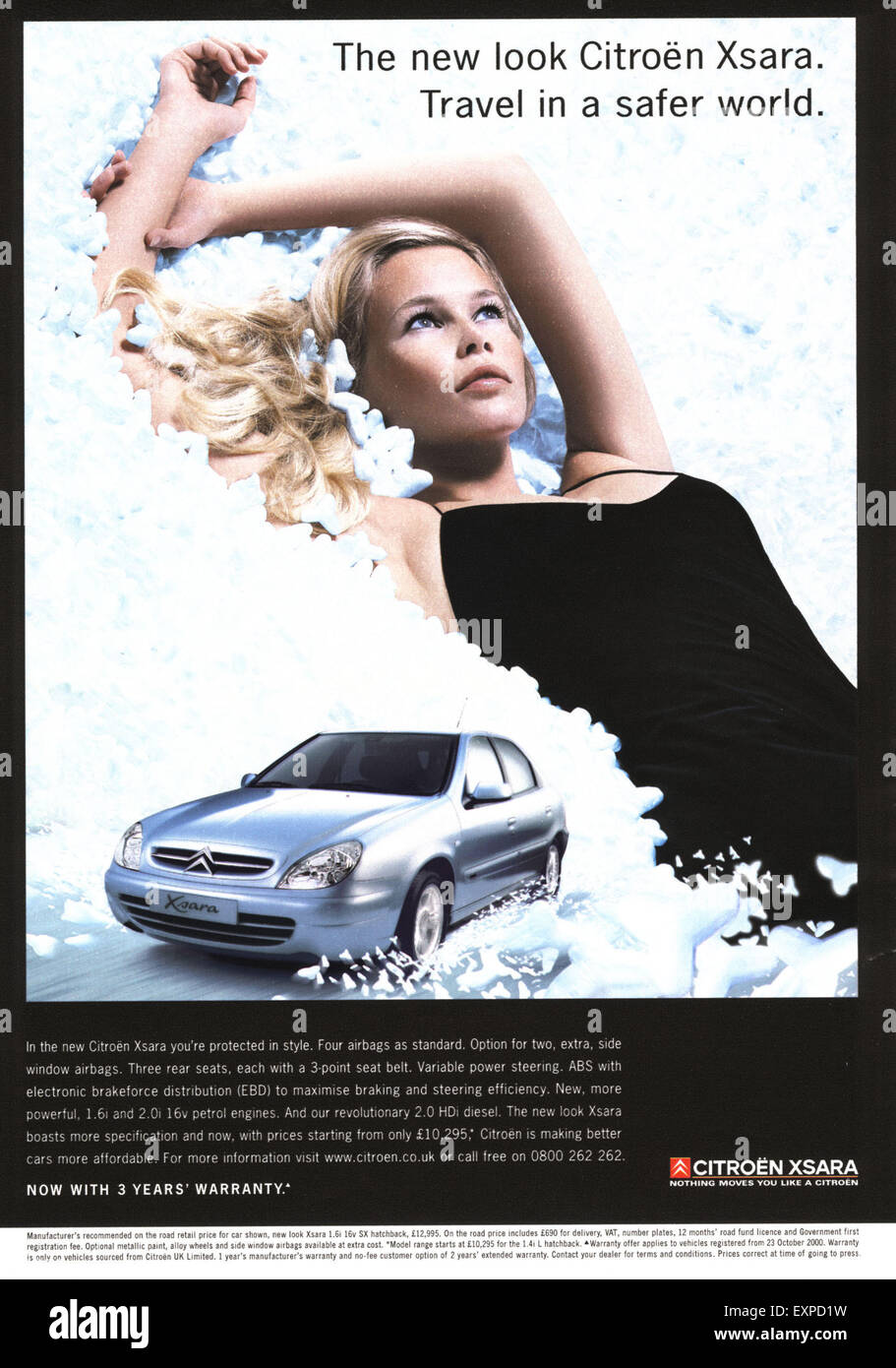 2000s UK Citroen Magazine Advert Stock Photo