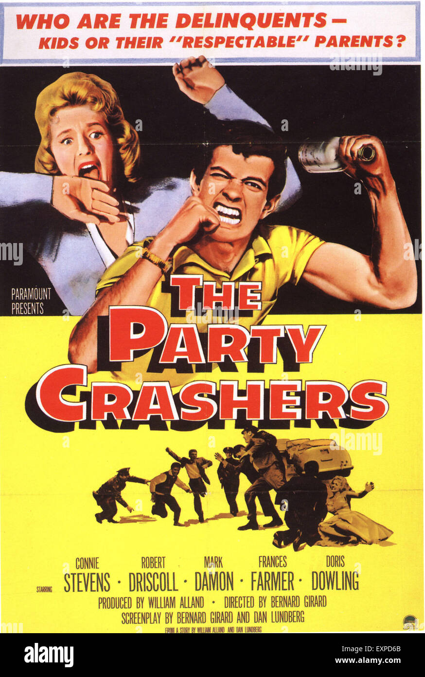 1950s USA The Party Crashers Film Poster Stock Photo