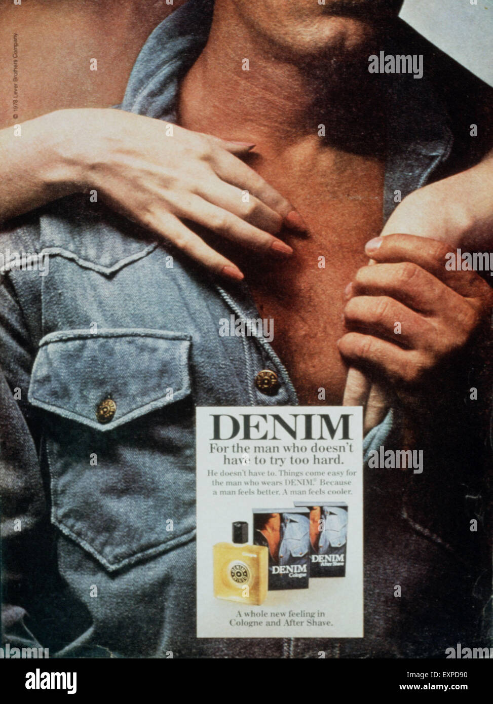 1970s UK Denim Magazine Advert Stock Photo Alamy