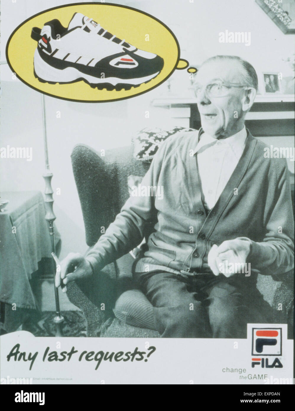 1990s UK Fila Magazine Advert Stock Photo - Alamy