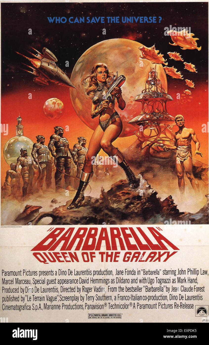 1960s USA Barbarella Film Poster Stock Photo