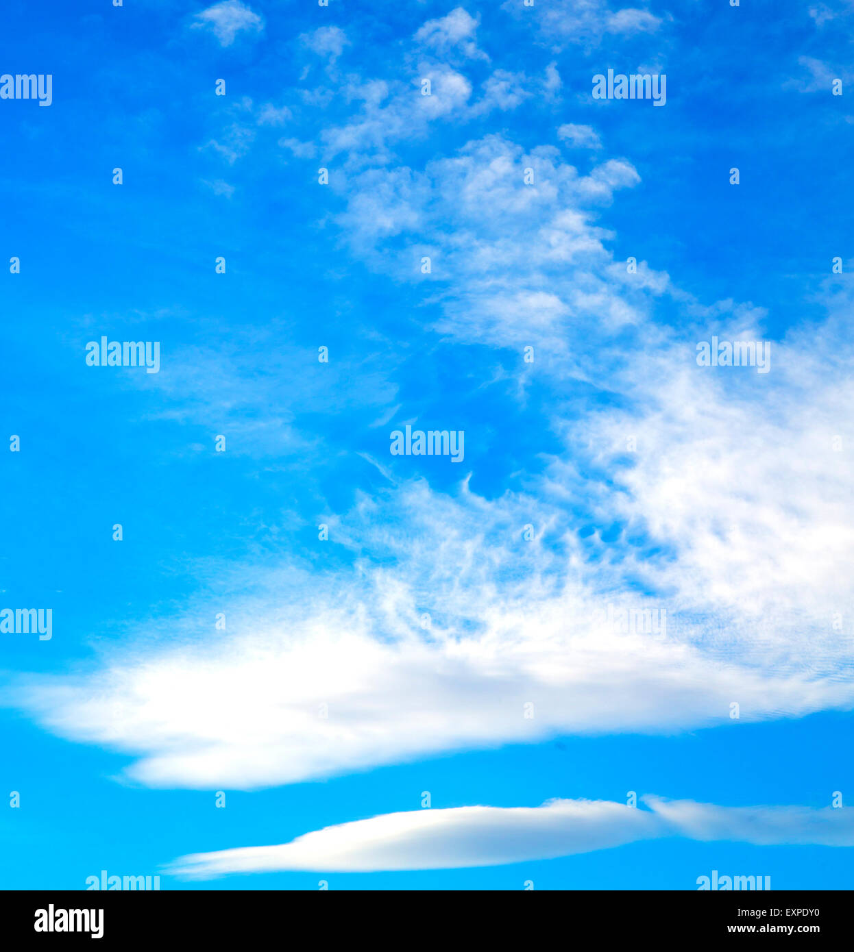 in the blue sky white soft clouds and abstract background Stock Photo ...
