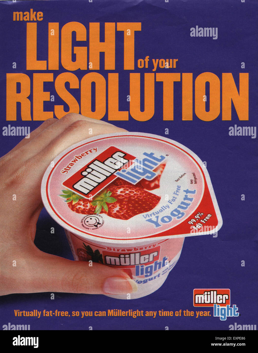 2000s UK Muller Light Magazine Advert Stock Photo