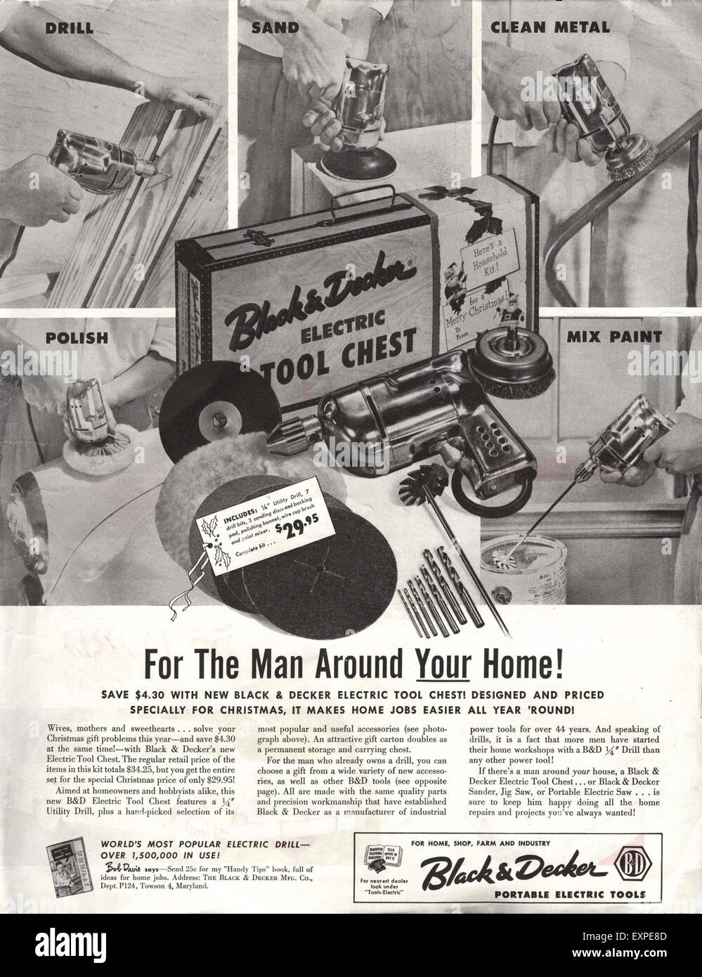 1952 Ad Vibro-Centric Black Decker Driver Automotive Tool Towson Vice –  Period Paper Historic Art LLC