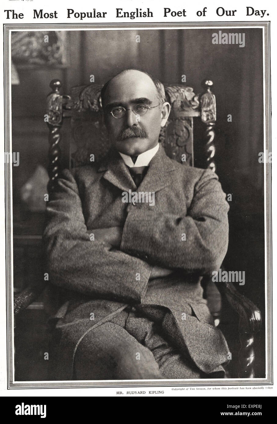 1900s UK Rudyard Kipling Magazine Plate Stock Photo Alamy
