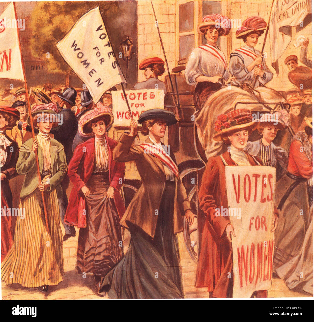 1910s UK Suffragettes Womens Vote Magazine Plate Stock Photo