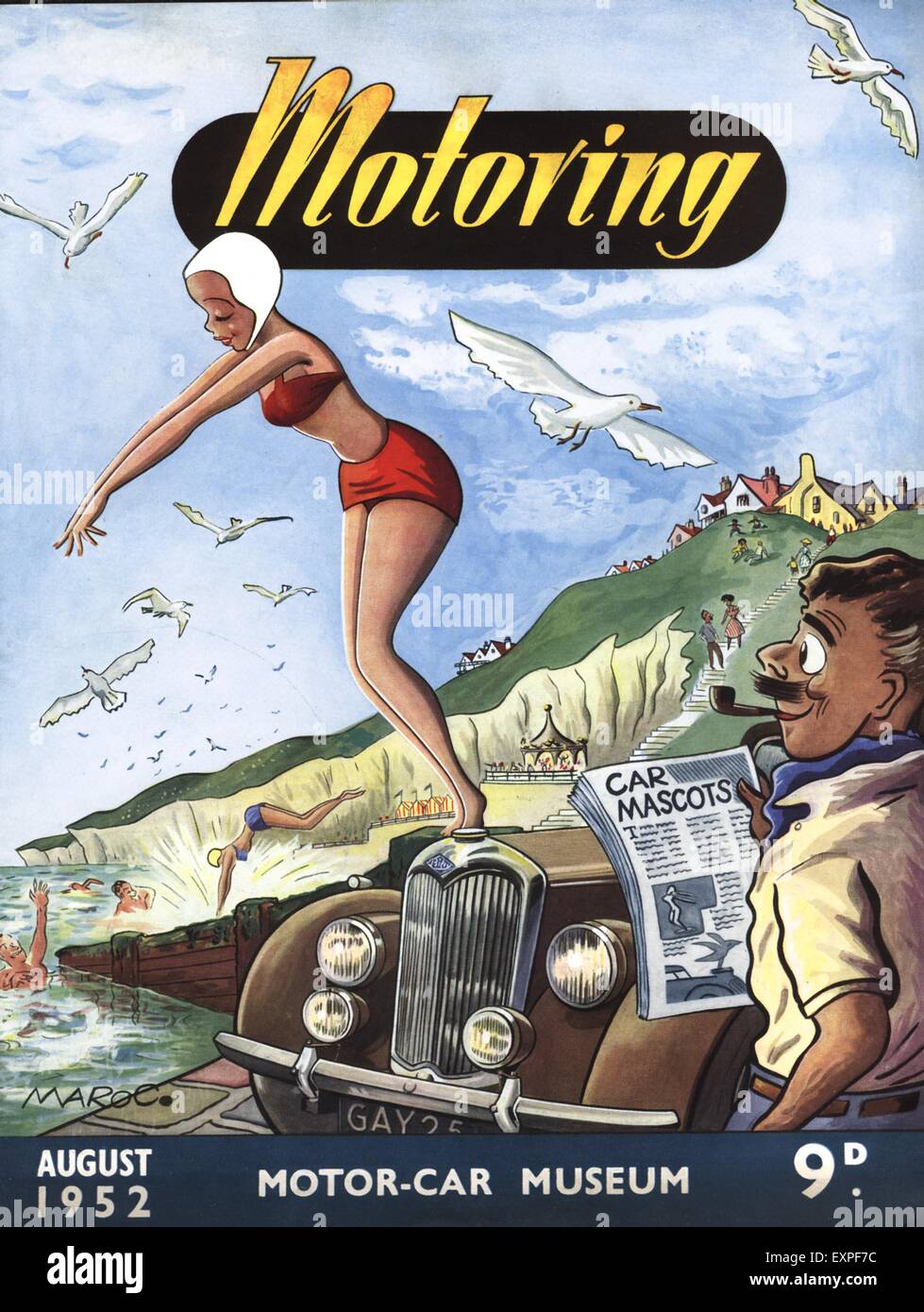 1950s UK Motoring Magazine Cover Stock Photo