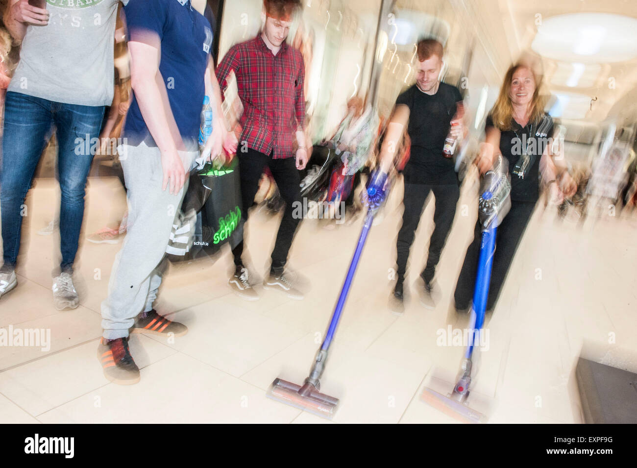 Dyson Roadshow Eldon Square Newcastle showing off and selling the new