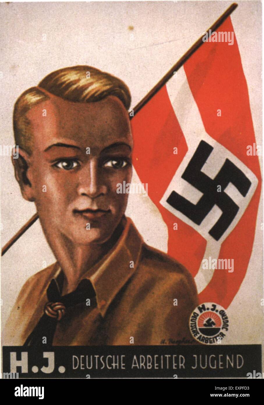 1940s Germany Nazis Propaganda Poster Stock Photo