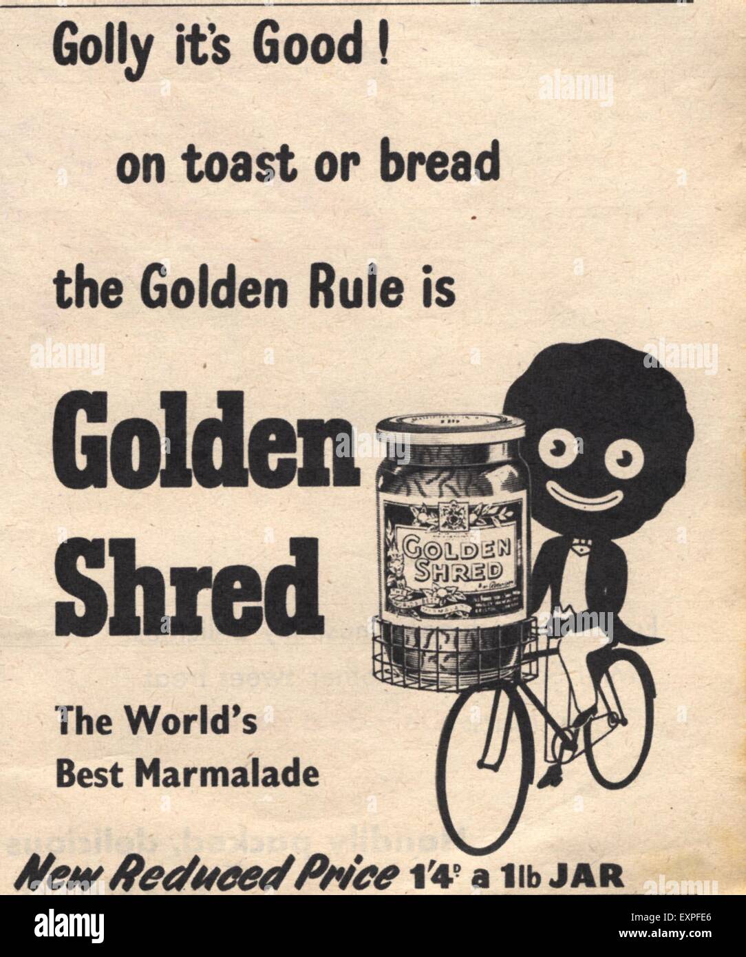 1930s UK Golden Shred Marmalade Magazine Advert Stock Photo