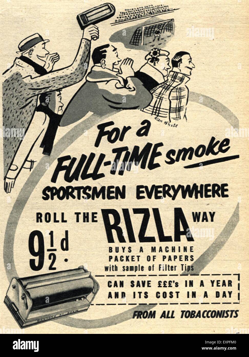 1960s UK Rizla Magazine Advert Stock Photo - Alamy