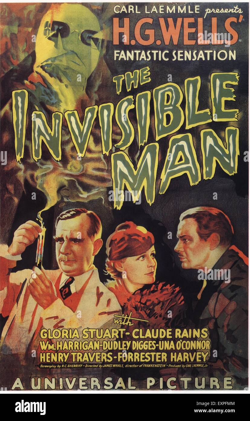 1930s USA The Invisible Man Film Poster Stock Photo
