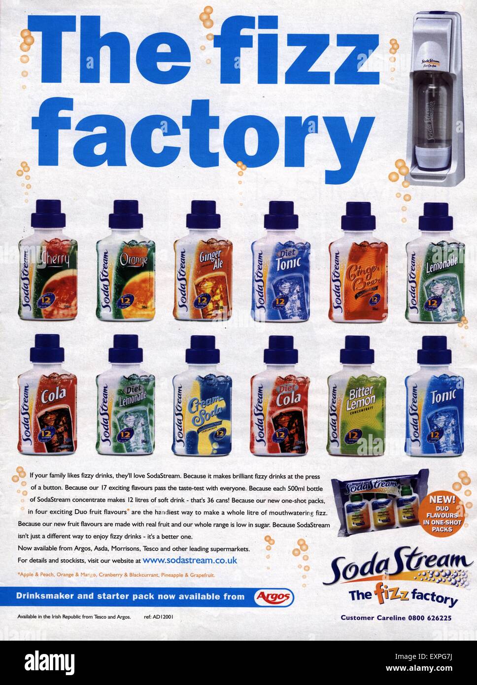 2000s UK Soda Stream Sodastream Magazine Advert Stock Photo Alamy