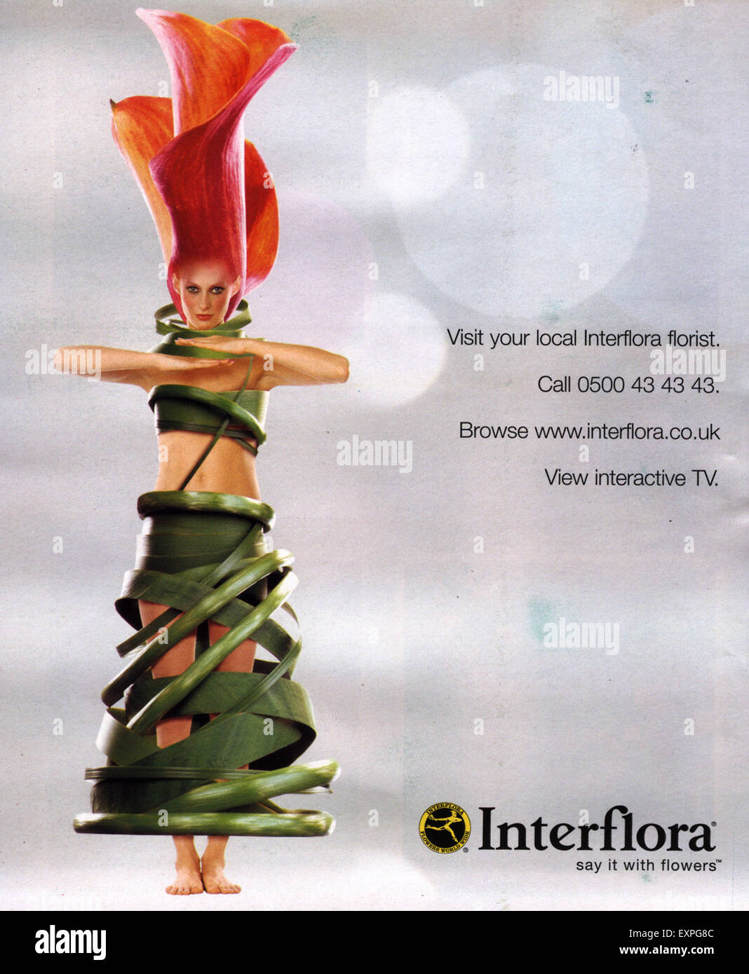 2000s UK Interflora Magazine Advert Stock Photo Alamy