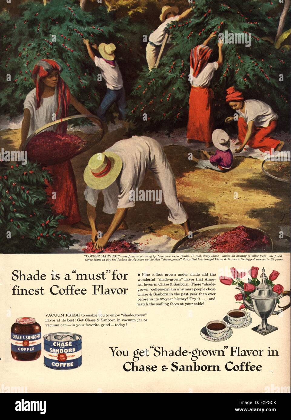 1940s USA Chase and Sanborn Magazine Advert Stock Photo