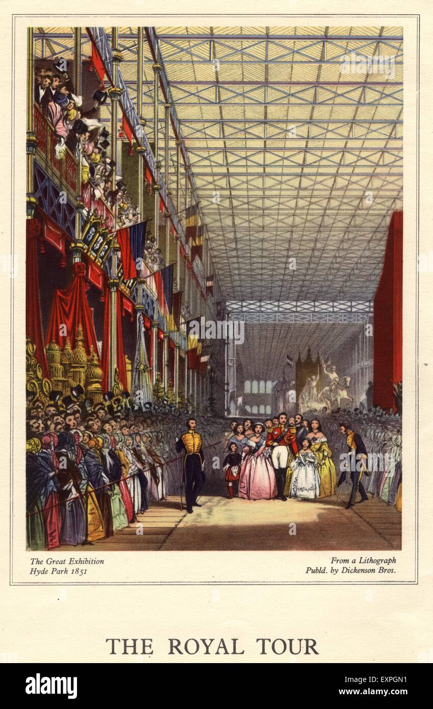 1850s UK The Great Exhibition Magazine Plate Stock Photo