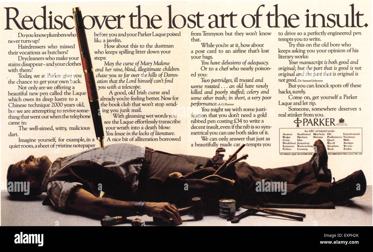 https://c8.alamy.com/comp/EXPH2K/1970s-uk-parker-pens-magazine-advert-EXPH2K.jpg