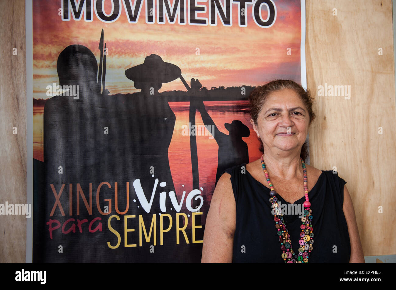 Altamira, Para State, Brazil. Antonia Melo, coordinator of Movimento Xingu Vivo Para Sempre. Stock Photo