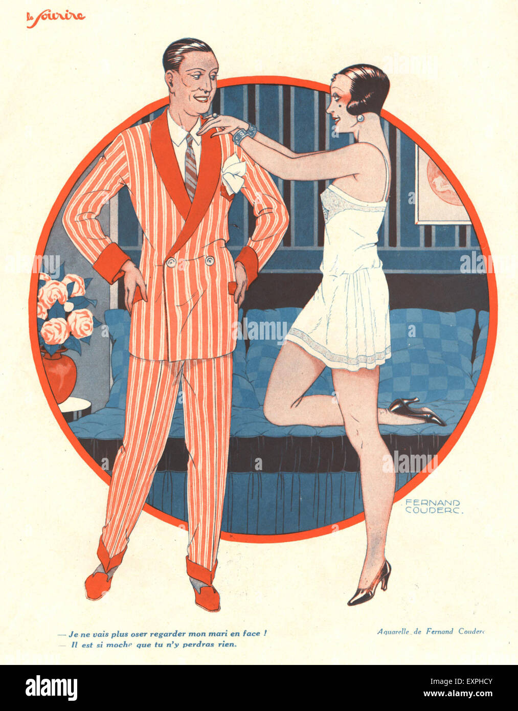 1920s France Le Sourire Magazine Plate Stock Photo - Alamy