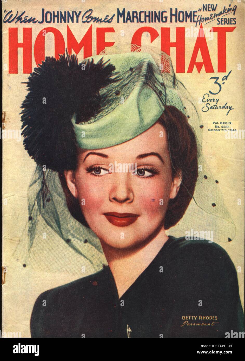 1940s Uk Home Chat Magazine Cover Stock Photo Alamy
