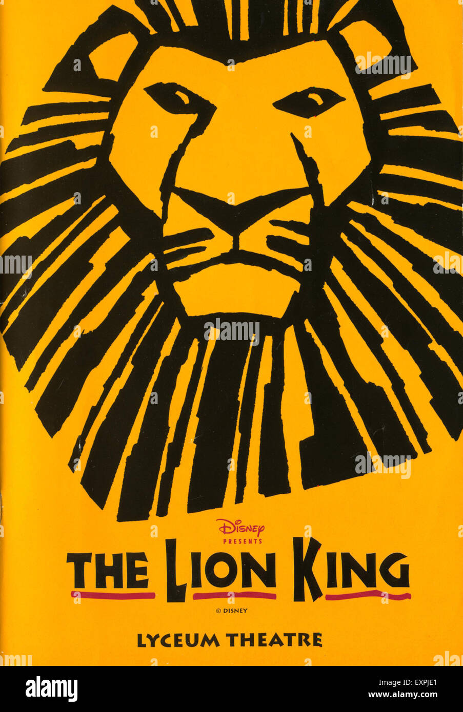 1990s UK The Lion King Poster Stock Photo